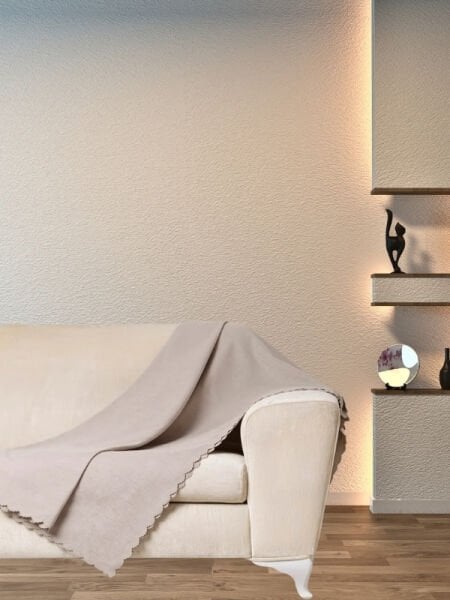 Enoteks  Taş Şönil Çift Taraflı Çekyat Koltuk Örtüsü Şalı 175 x 215 cm