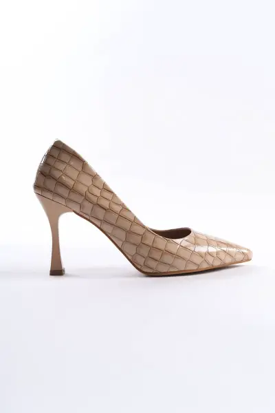 Kadın Nude Kroko Rugan Stiletto TR08MS10D