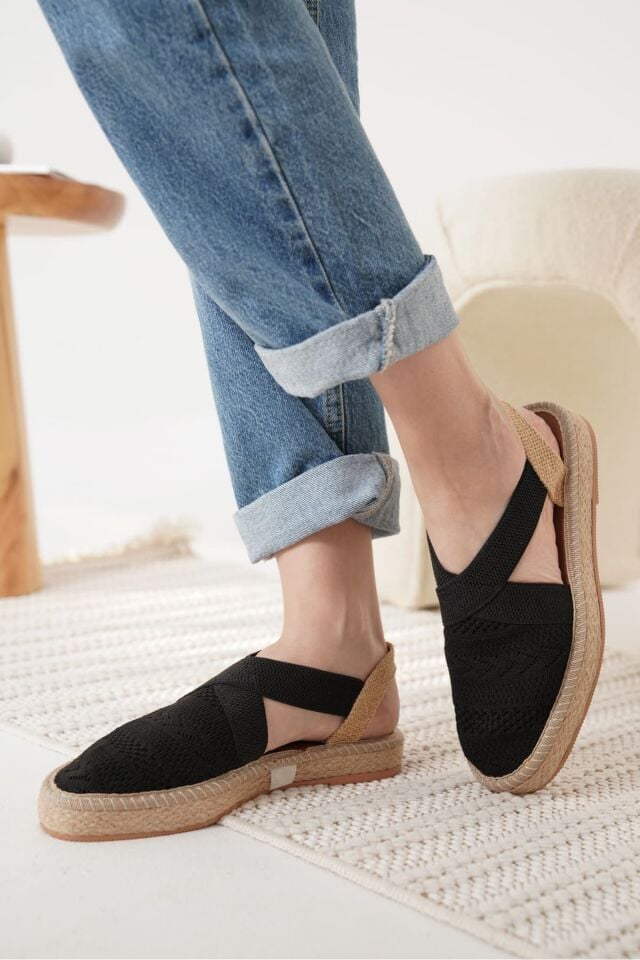 Kadın Siyah Espadril Ayakkabı TR19MY01A