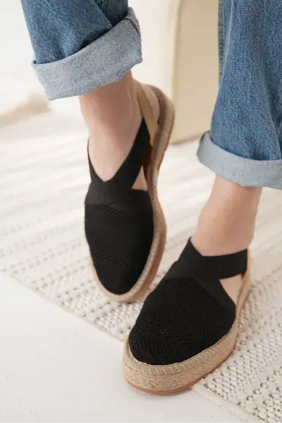Kadın Siyah Espadril Ayakkabı TR19MY01A