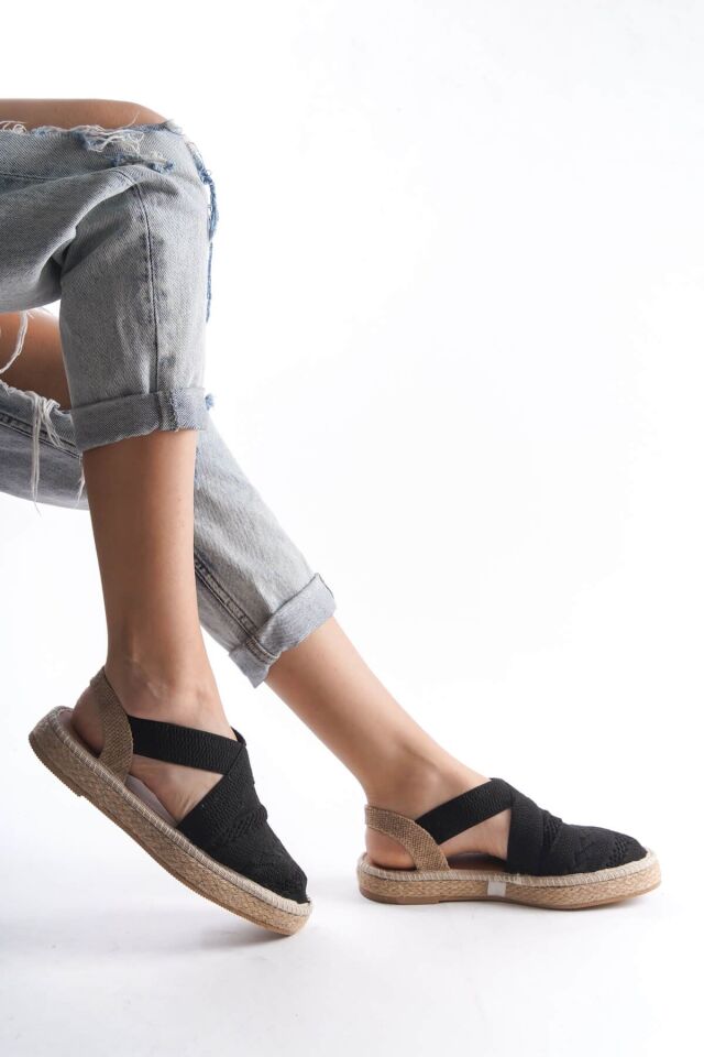 Kadın Siyah Espadril Ayakkabı TR19MY01A