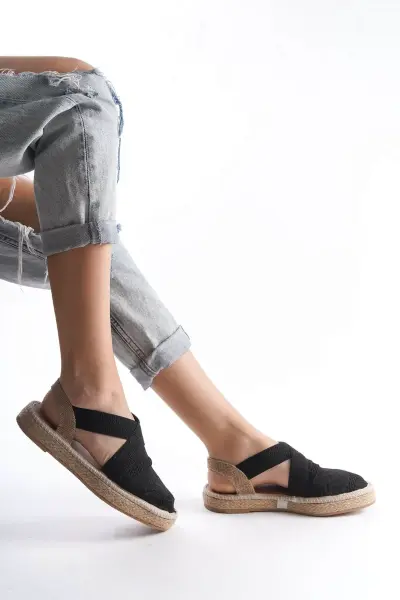 Kadın Siyah Espadril Ayakkabı TR19MY01A