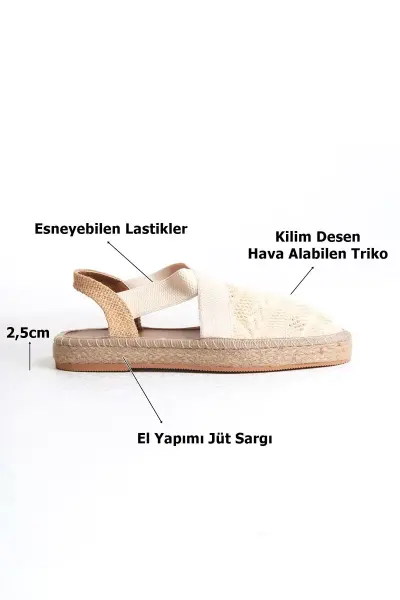 Kadın Bej Espadril Ayakkabı TR19MY01C