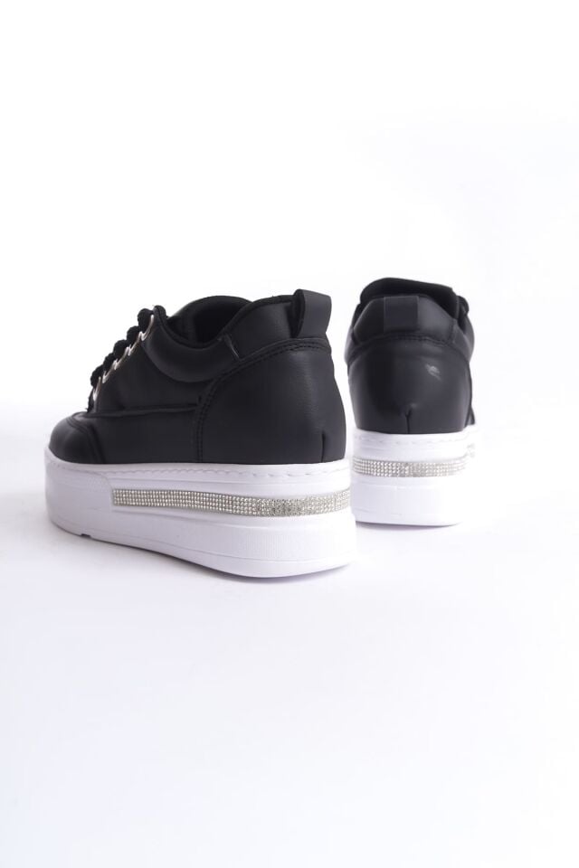 Siyah Kadın Gizli Topuklu Sneaker TR04MS01A