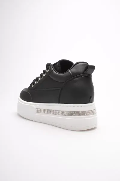 Siyah Kadın Gizli Topuklu Sneaker TR04MS01A