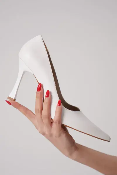 Mat Beyaz Kadın Stiletto TR18MS03D