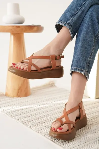 Taba Hakiki Deri Sandalet TR31MY60A