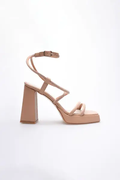 Kadın Nude Topuklu Sandalet TR12MY02D