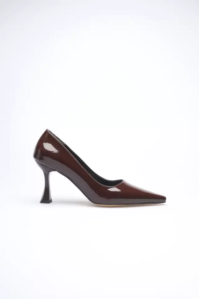 Kadın Rugan Acı Kahve Stiletto TR08MS27M