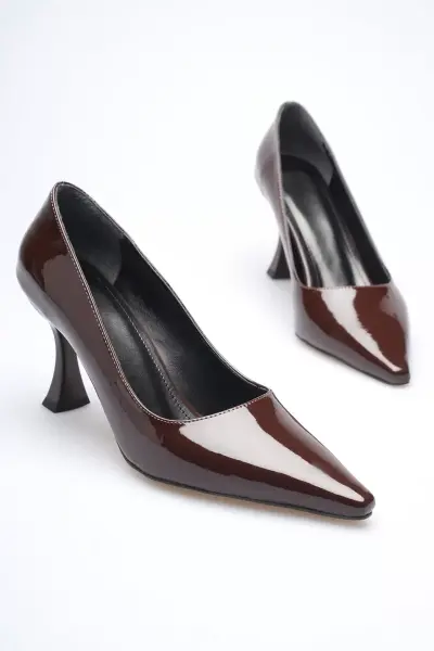 Kadın Rugan Acı Kahve Stiletto TR08MS27M